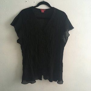 Sunny Leigh black Sheer Blouse